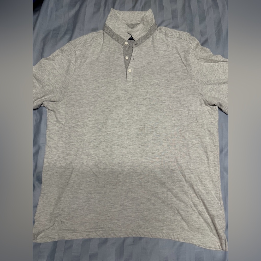 1901 Light Gray Casual Button Down Shirt